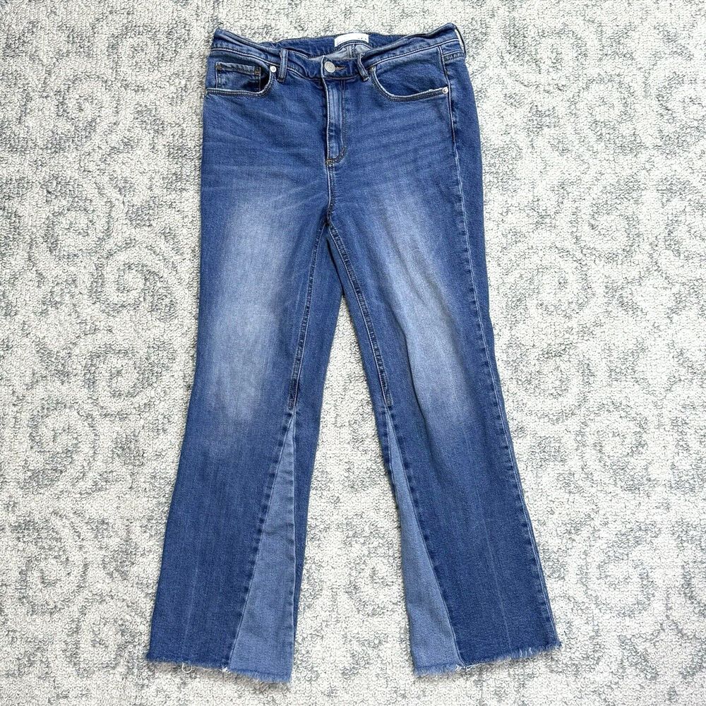 Loft Women's Size 6/28 Vintage Straight Jeans Wide Raw Cuff